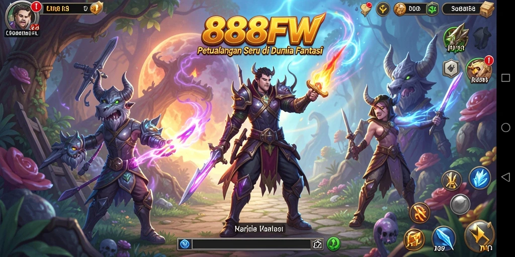 Tampilan gameplay seru dari 888FW yang menampilkan aksi petualangan.