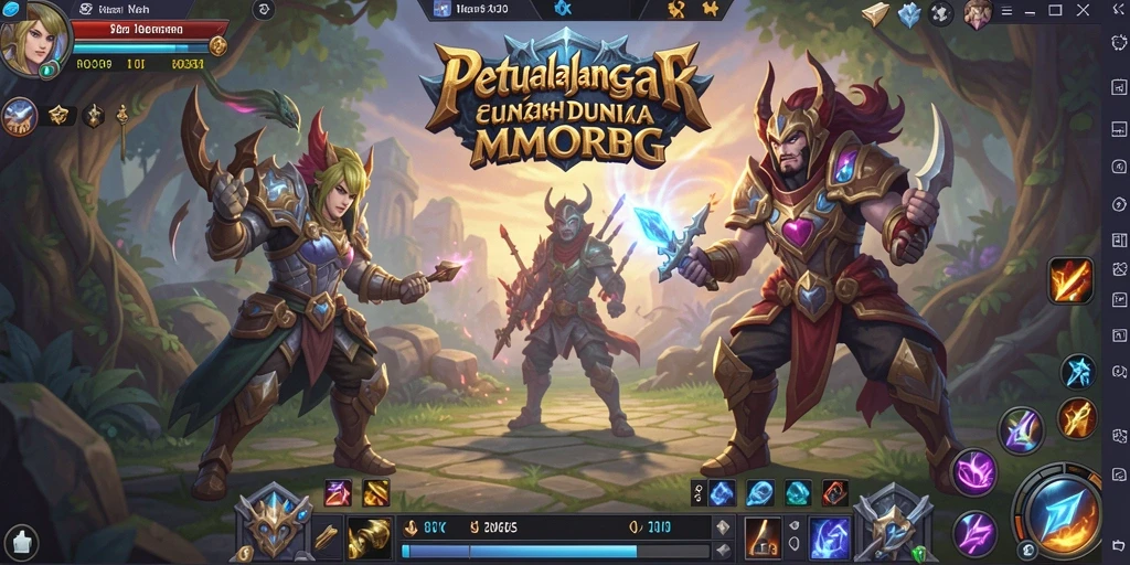 Tampilan menarik dari gameplay <strong>8ZK</strong> yang menunjukkan petualangan MMORPG.