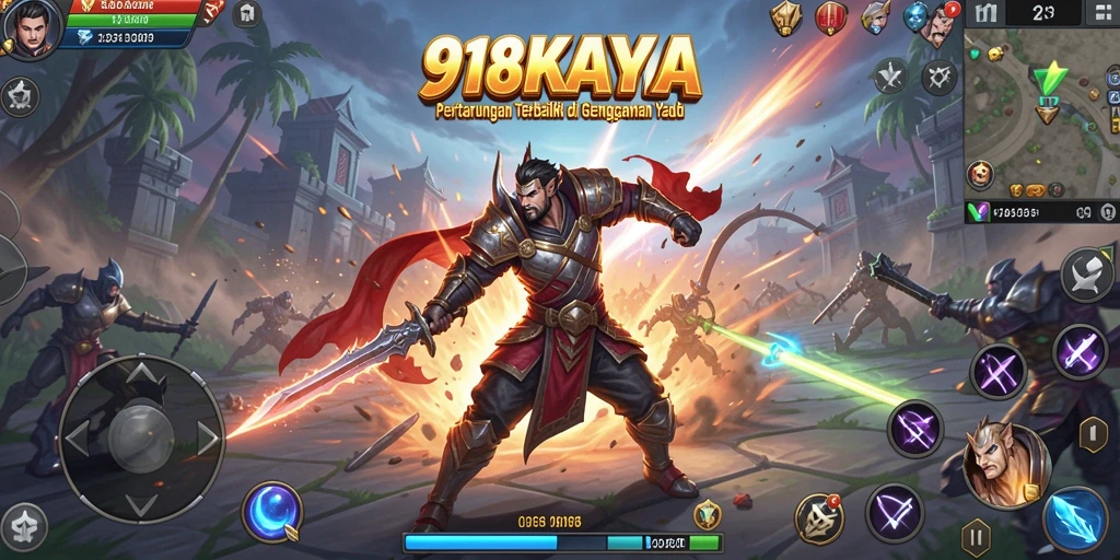 Tampilan seru dari gameplay Fighting di 918KAYA.