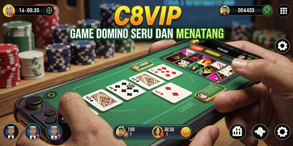 Tampilan gameplay C8VIP yang seru dan kompetitif di dunia Domino.