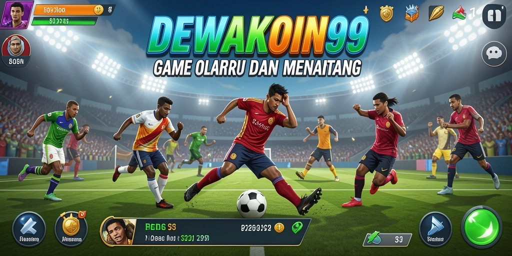 Tampilan gameplay seru di DEWAKOIN99 dengan aksi olahraga yang mendebarkan.