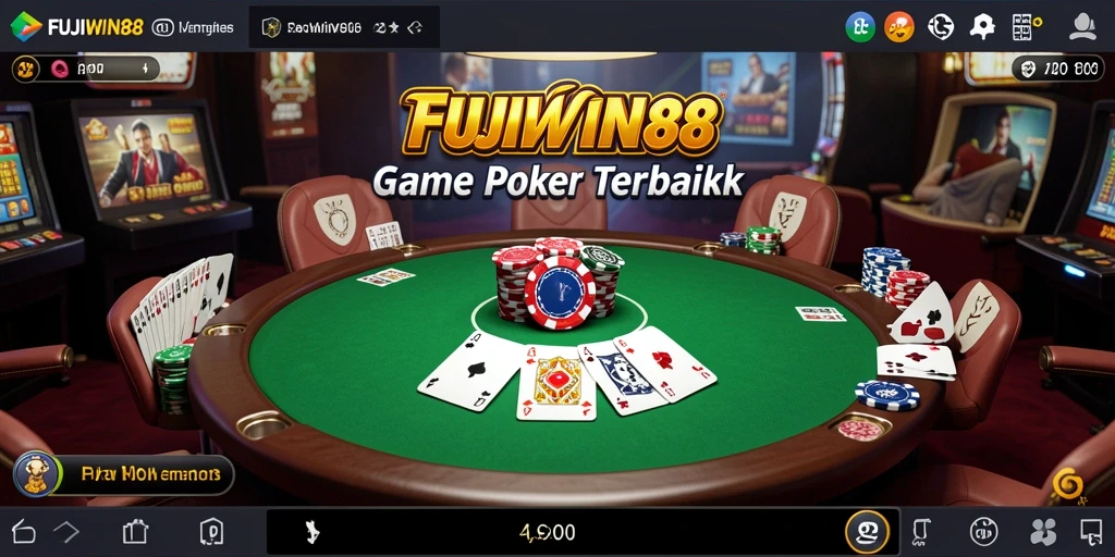 Tampilan gameplay Poker seru di FUJIWIN88