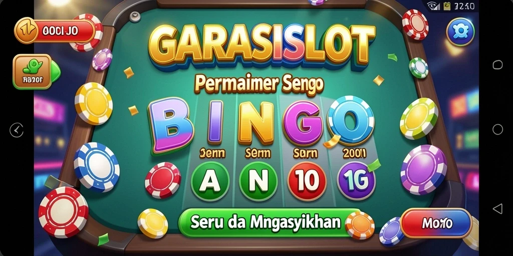 Screenshot GARASISLOT menampilkan pemain menikmati permainan Bingo yang seru.
