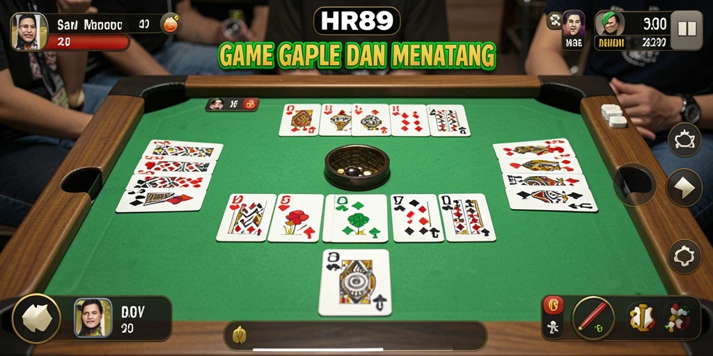 Gameplay seru Gaple di aplikasi HR89.