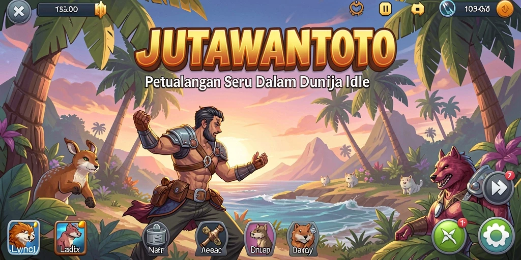 Screenshot menunjukkan aksi seru gameplay Idle JUTAWANTOTO.