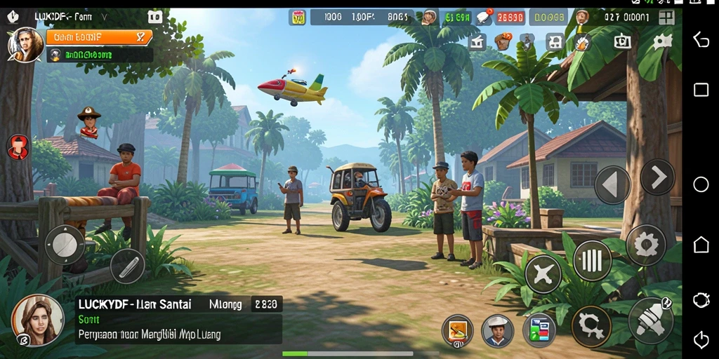 Tampilan gameplay utama LUCKYDF yang seru dan menghibur.