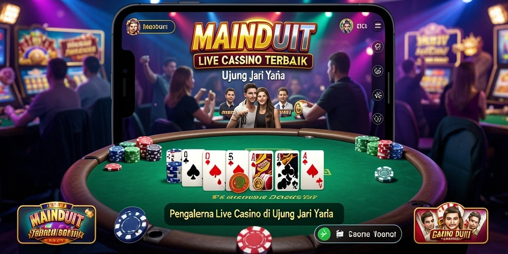Tampilan gameplay Live Casino MAINDUIT yang seru dan interaktif.