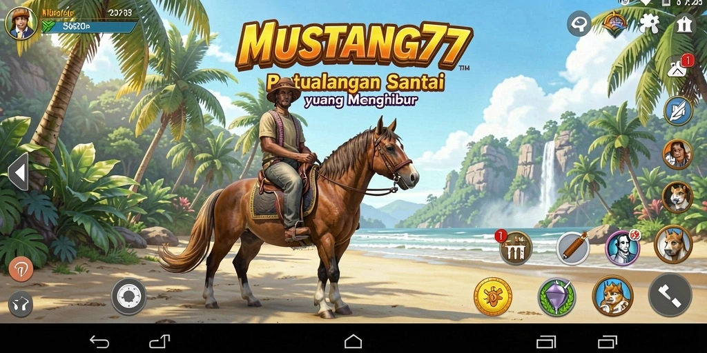 Tangkapan layar gameplay MUSTANG77 yang menghibur dan penuh warna.