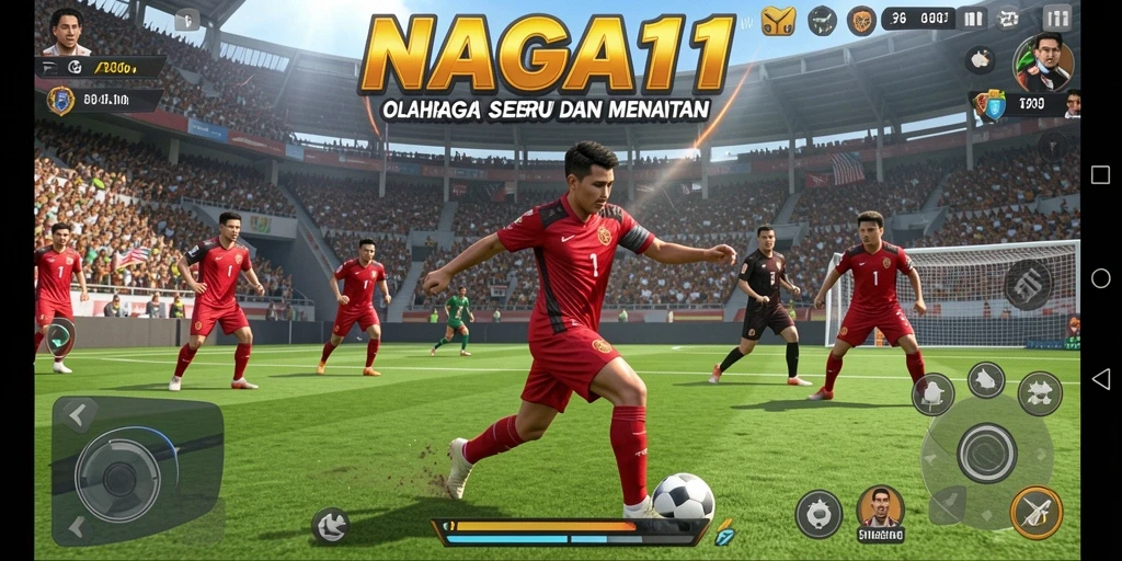 Tangkapan layar NAGA11 menampilkan aksi seru dalam permainan olahraga.