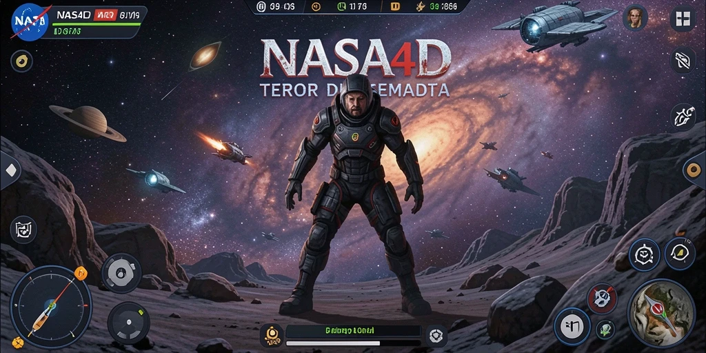 Screenshot dari gameplay menyeramkan game NASA4D yang menakutkan.