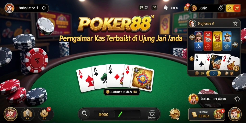 Screenshot gameplay menarik dari POKER88 yang menunjukkan keseruan permainan Kasino.