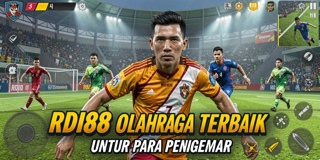 Screenshot dari gameplay RDI88 menampilkan aksi olahraga yang seru.
