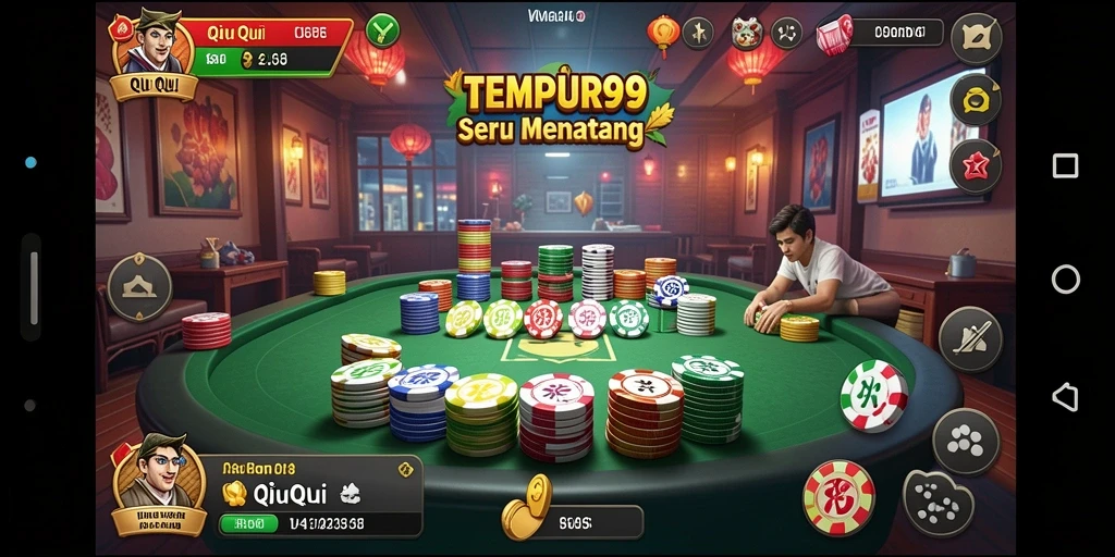 Tampilan gameplay QiuQiu yang seru di TEMPUR99.