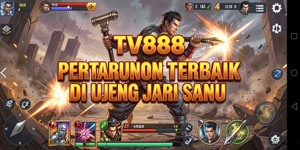 Screenshot gameplay TV888 menunjukkan aksi Fighting yang mendebarkan.