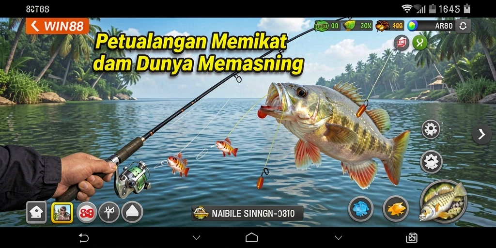 Tangkapan ikan menakjubkan dalam gameplay WIN88 yang penuh warna.