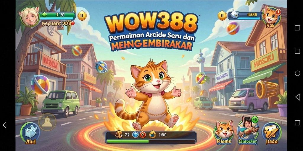Screenshot WOW388 menampilkan gameplay Arcade yang seru dan penuh tantangan.